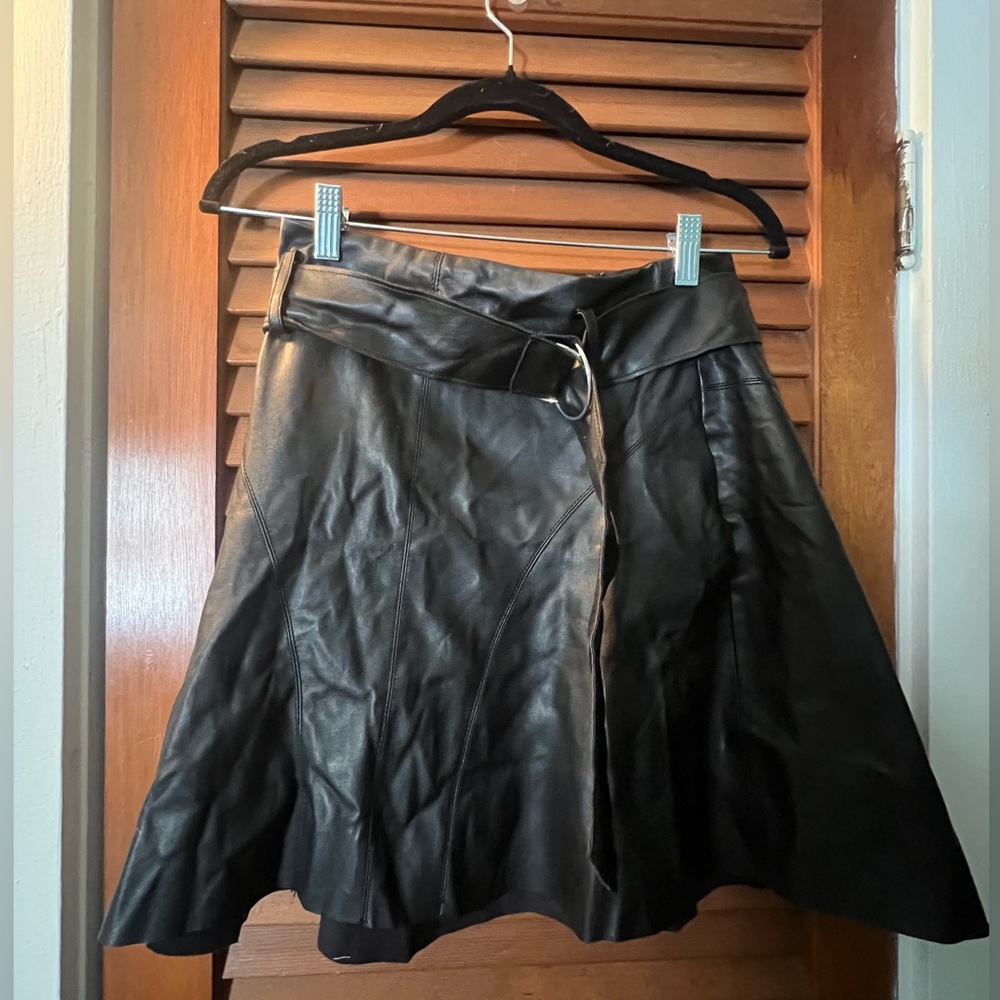Zara Faux Leather Skirt!